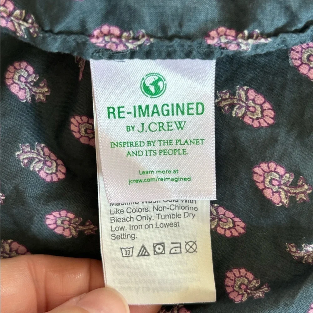 J CREW Cotton Voile Tiered Beach Dress In Best Buds Size XS - Picture 11 of 12